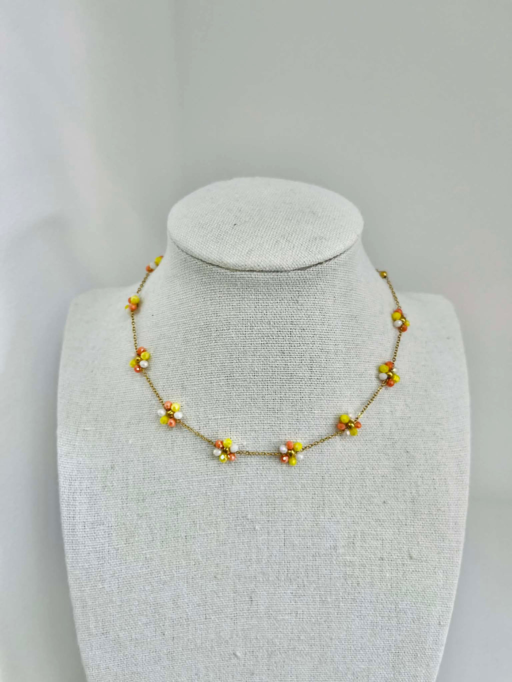 Flower Necklace - Yellow