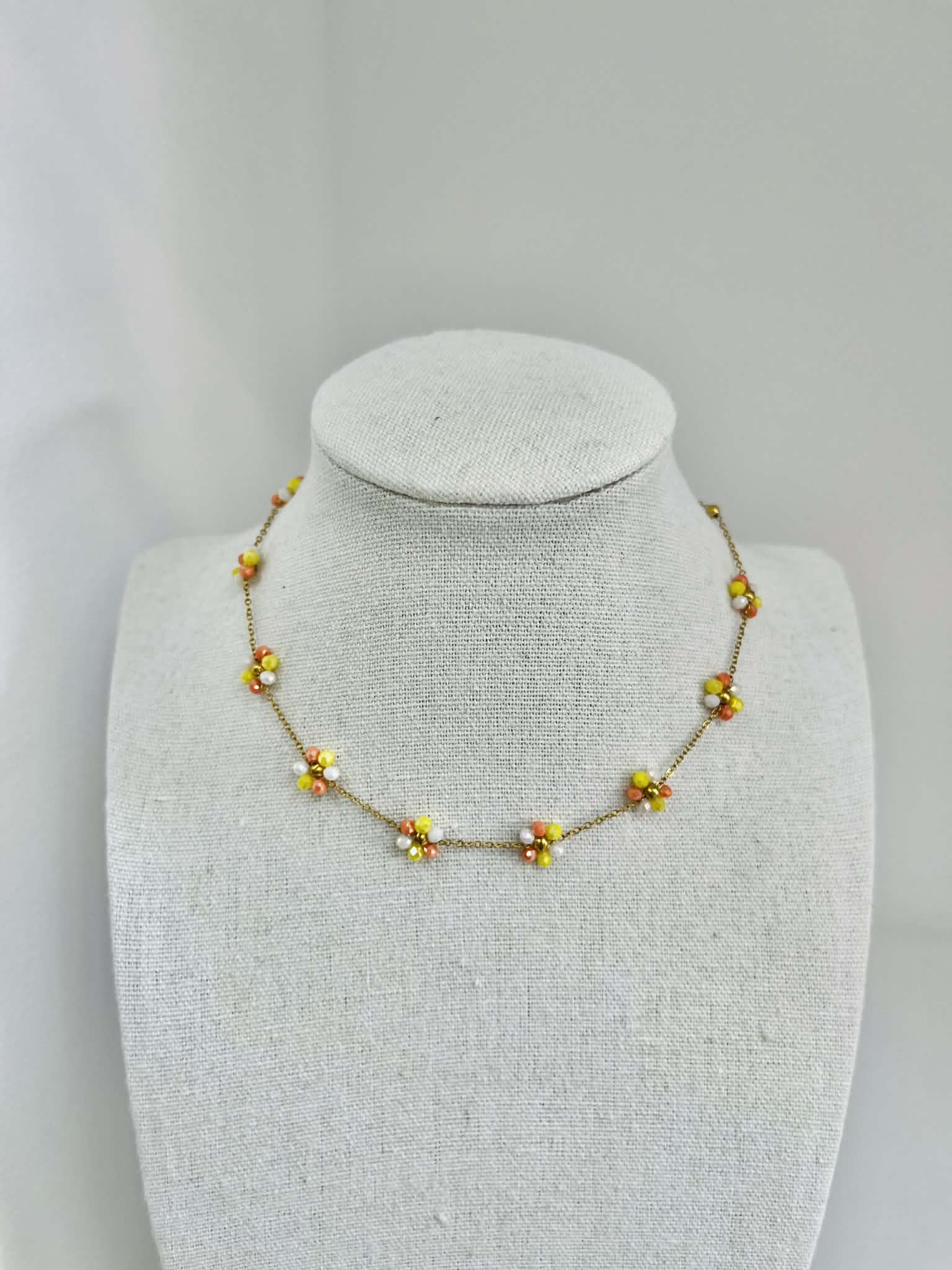 Flower Necklace - Yellow