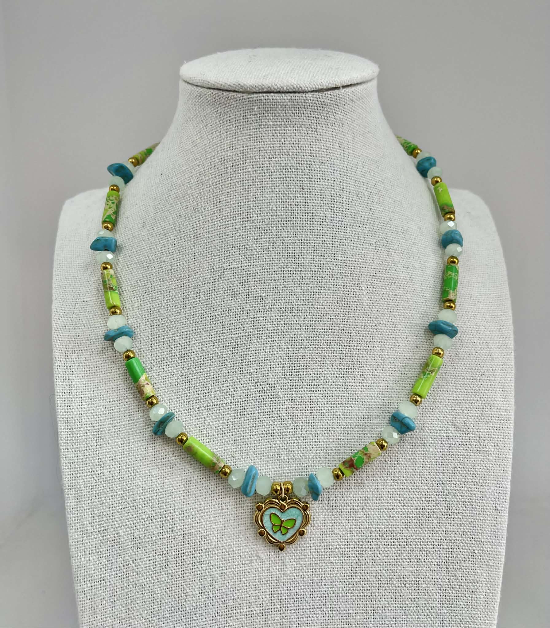 Charm heart & butterfly