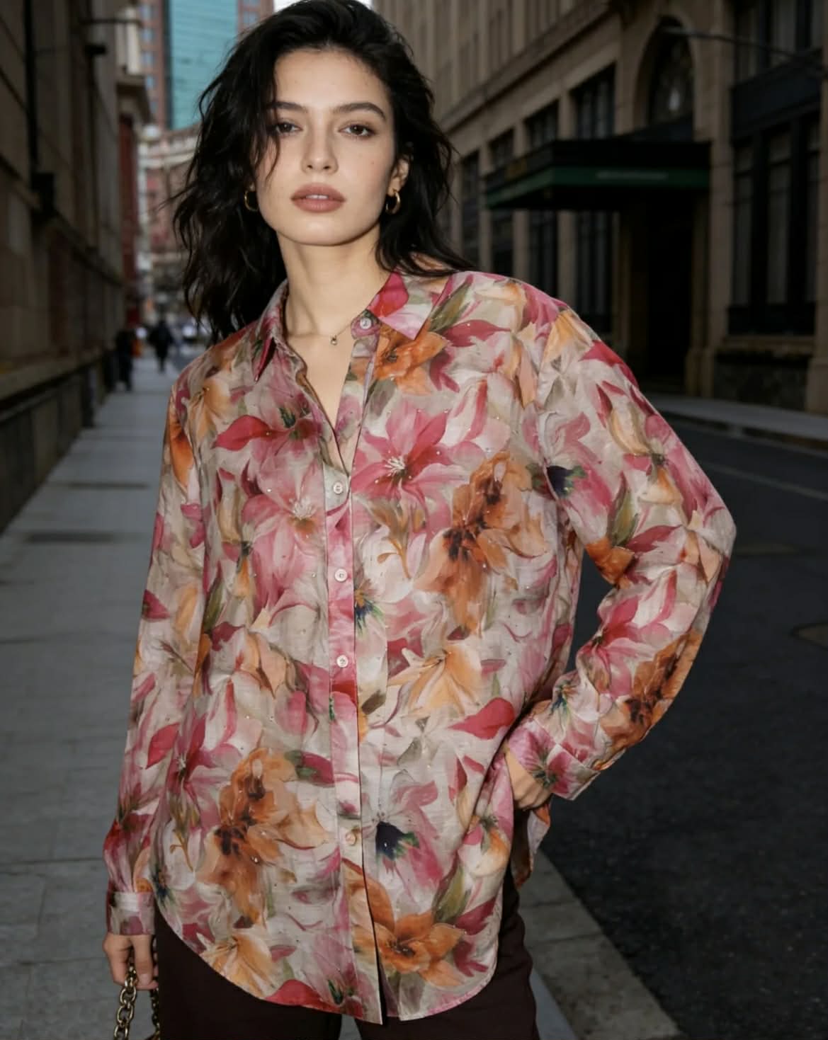 Πολύχρωμο floral πουκάμισο
