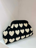 Heart Clutch Black