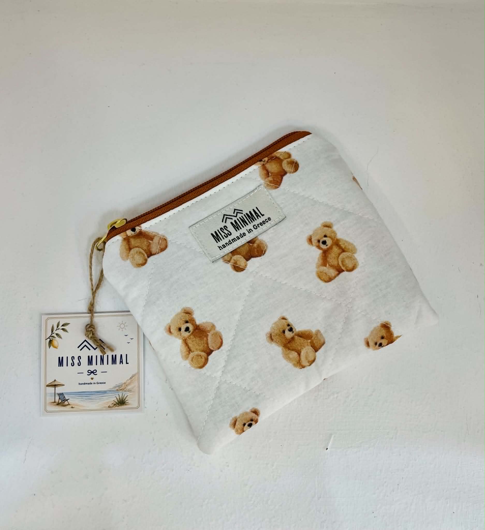 Teddy Mini Zipper Pouch
