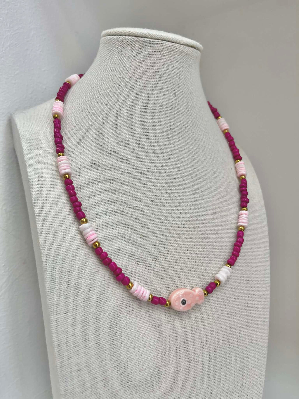 Pink Fish Necklace