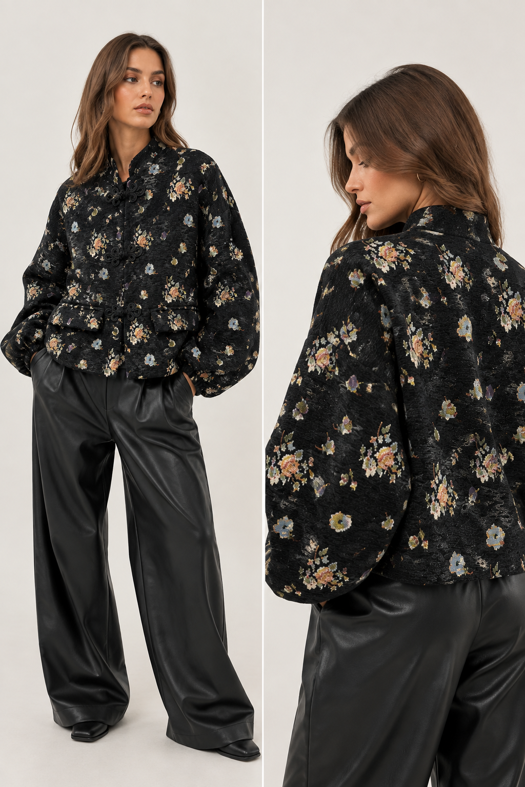 Floral Jacquard Jacket
