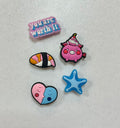 Crocs charms pink blue 5τμχ