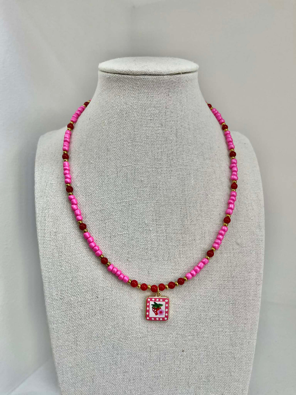Strawberry Handmade Necklace