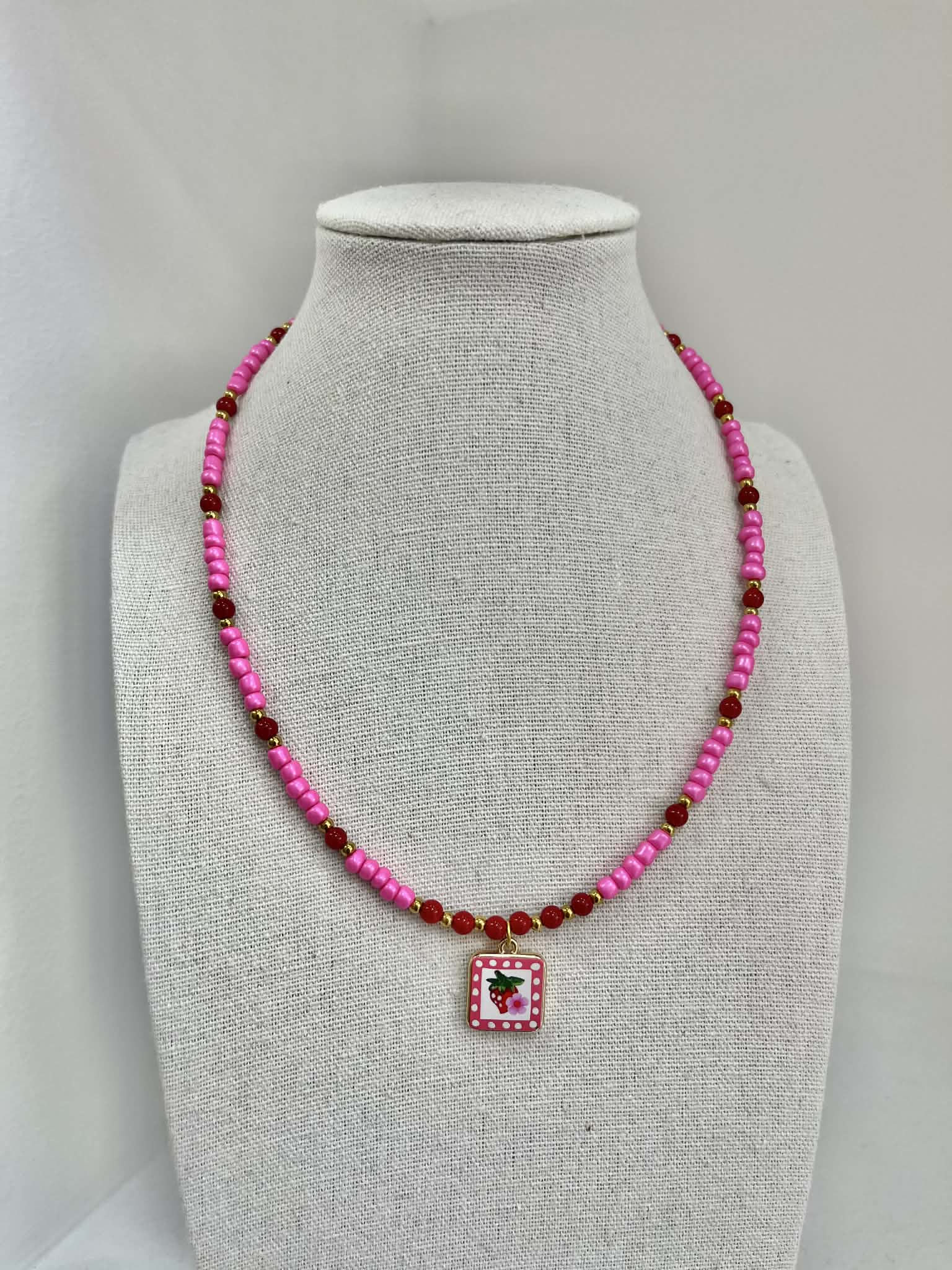 Strawberry Handmade Necklace