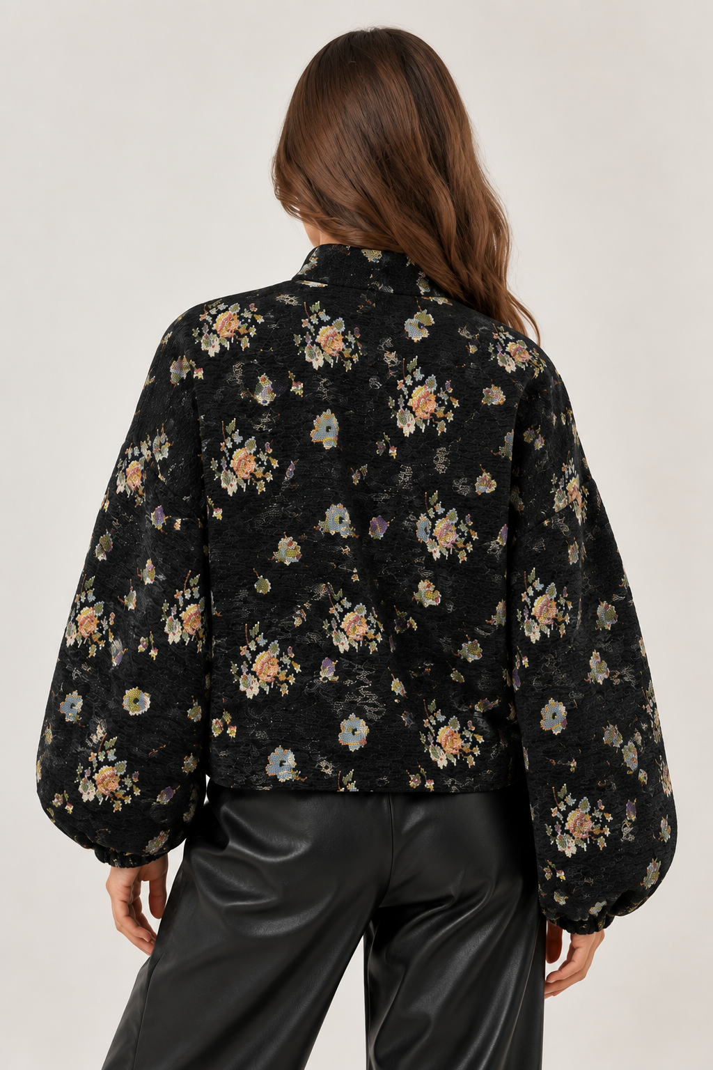 Floral Jacquard Jacket