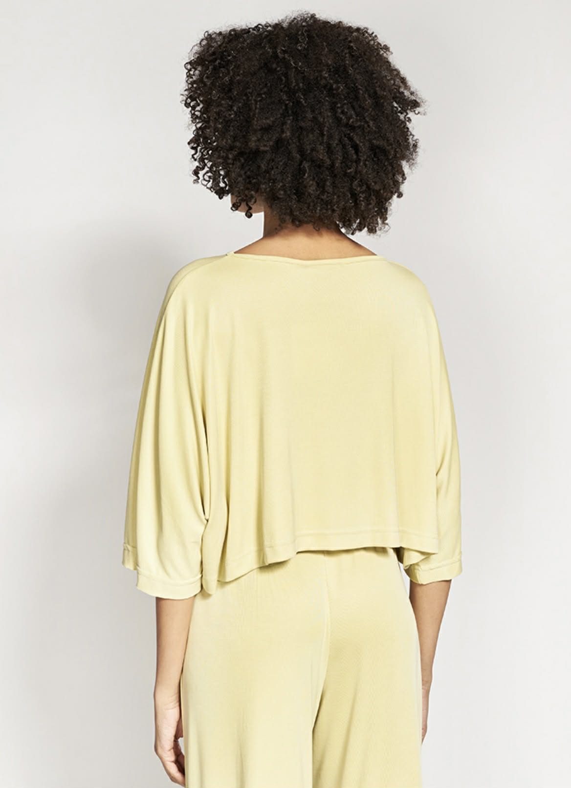 Crop Oversized Μπλούζα με Χαλαρή Εφαρμογή
