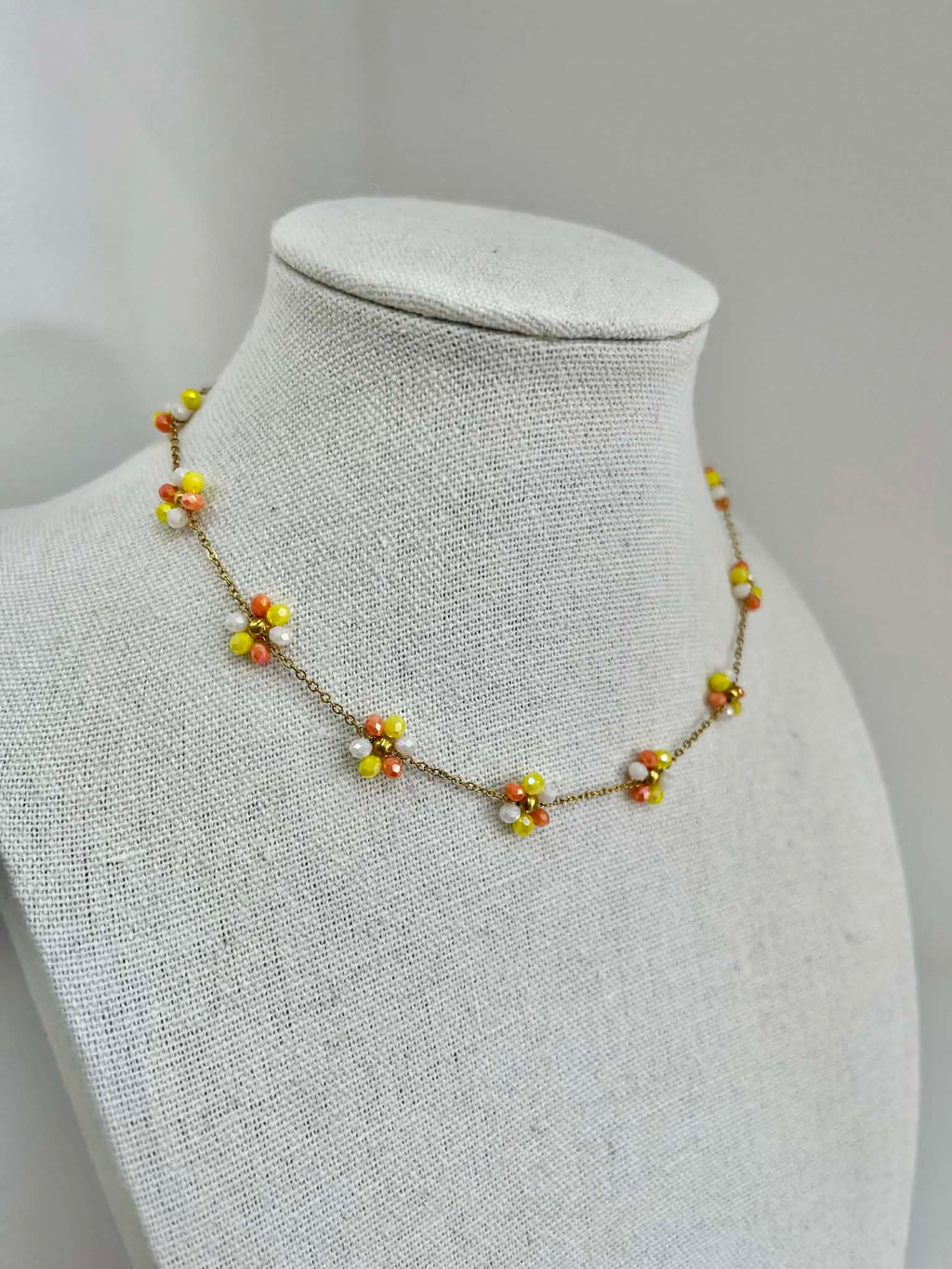 Flower Necklace - Yellow