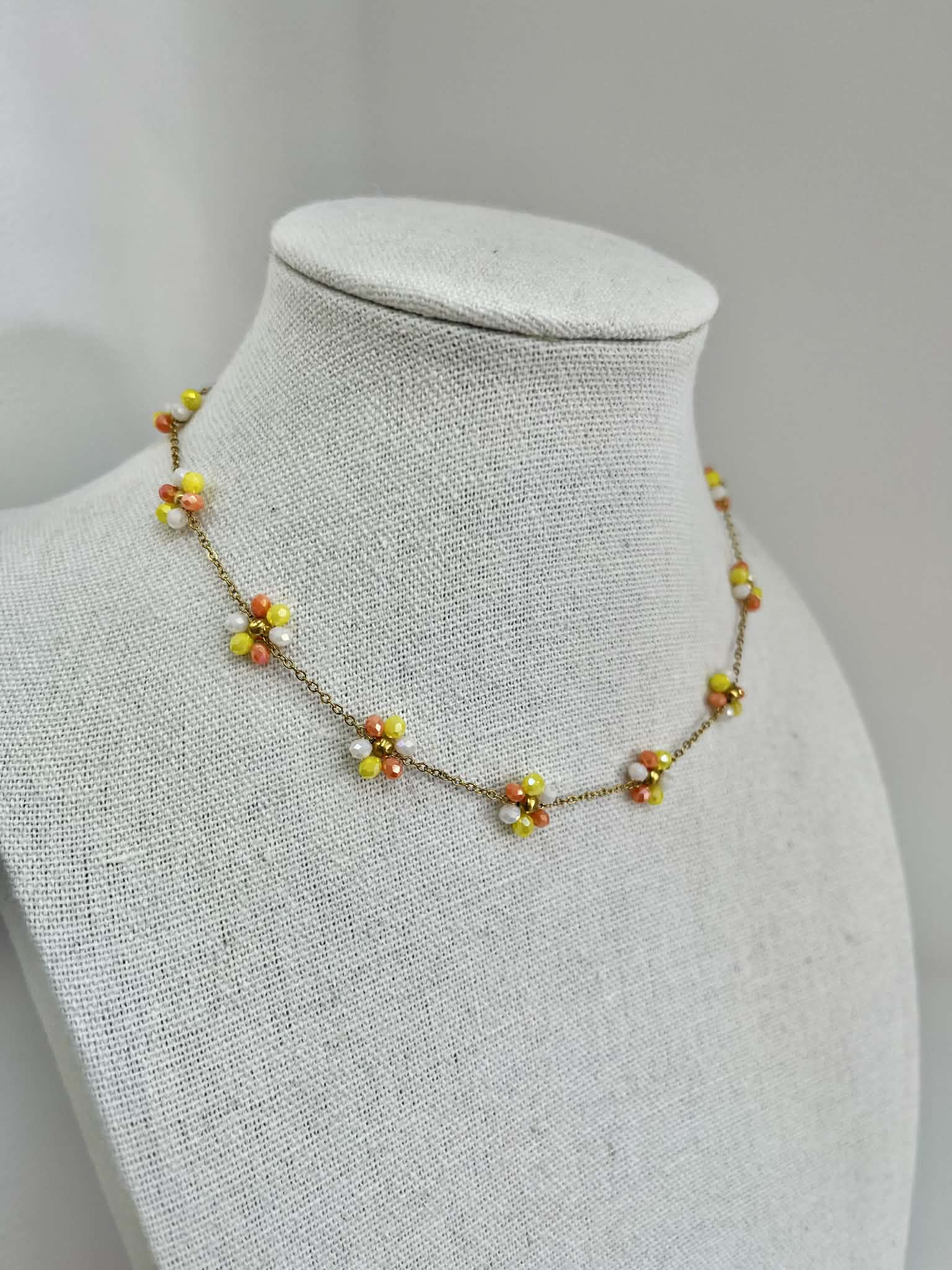 Flower Necklace - Yellow
