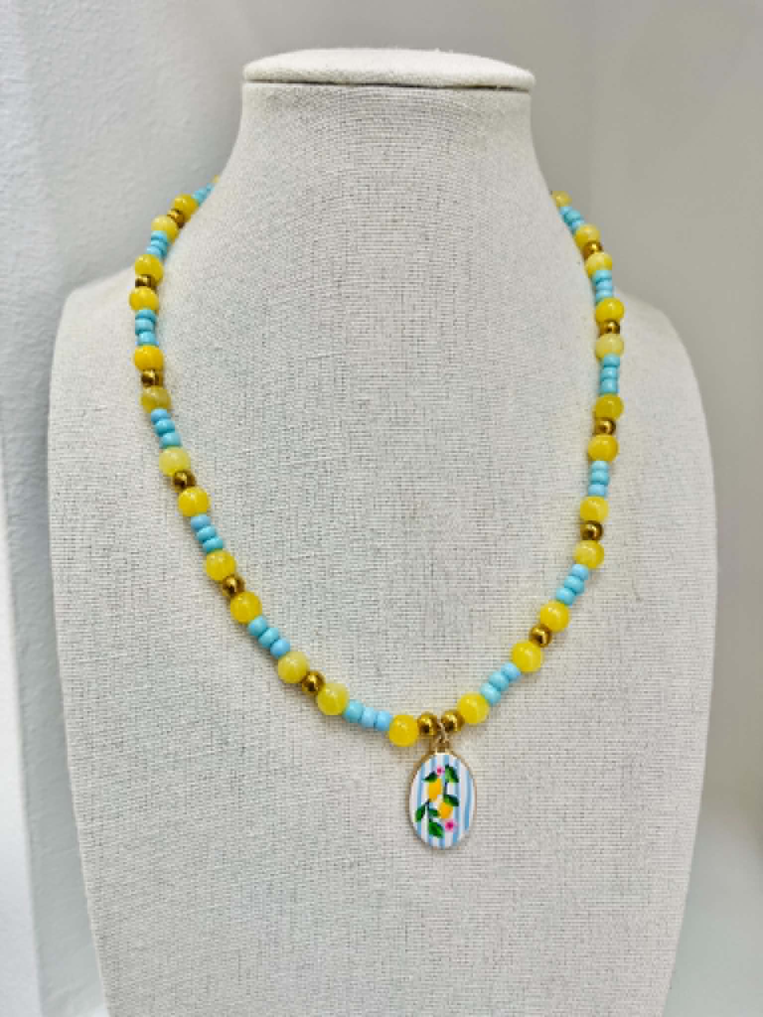 Blue Lemonade Necklace