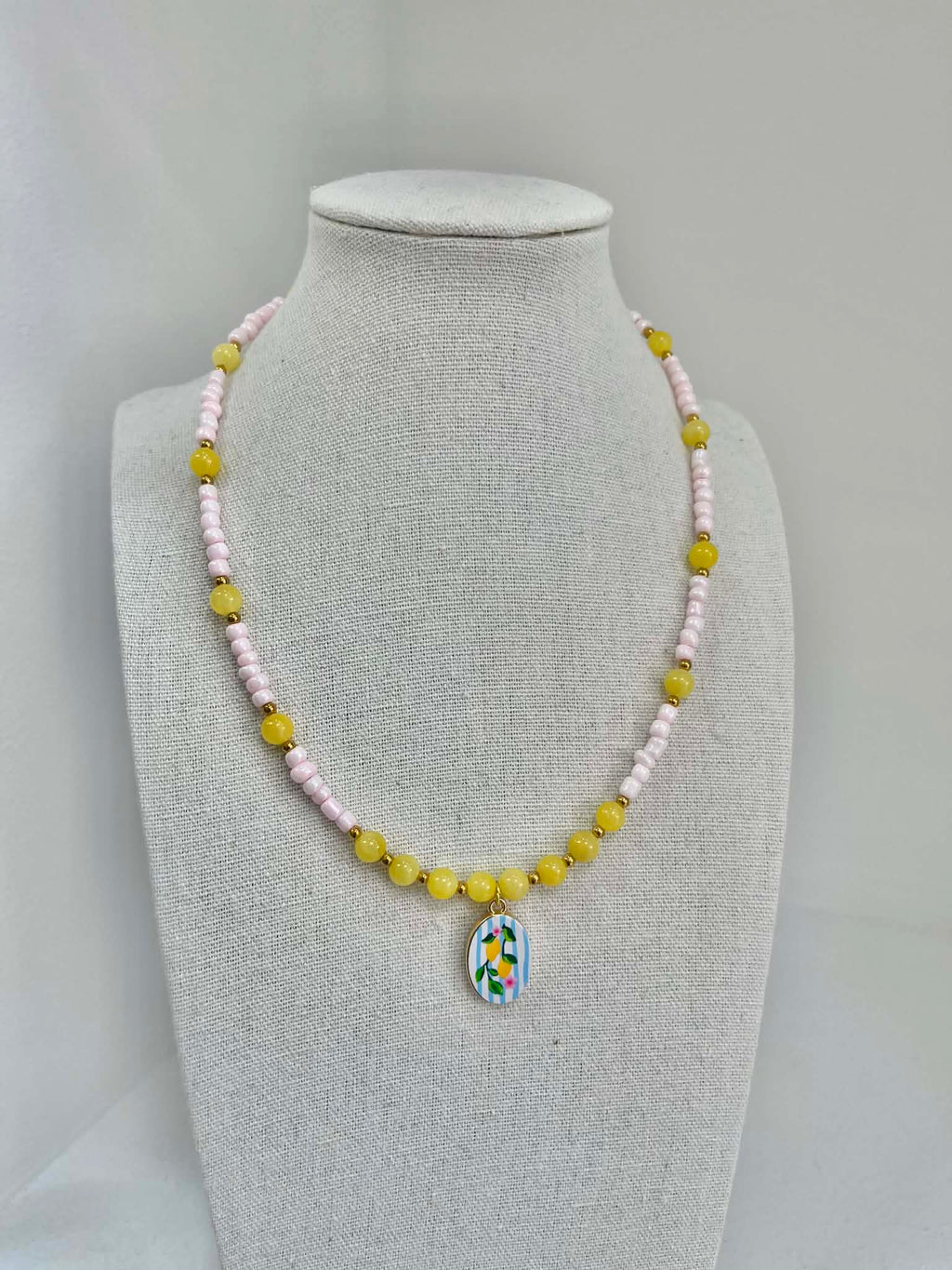 Lemon Pink - Handmade Necklace