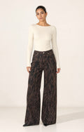Wild Mocha Wide Leg Jeans