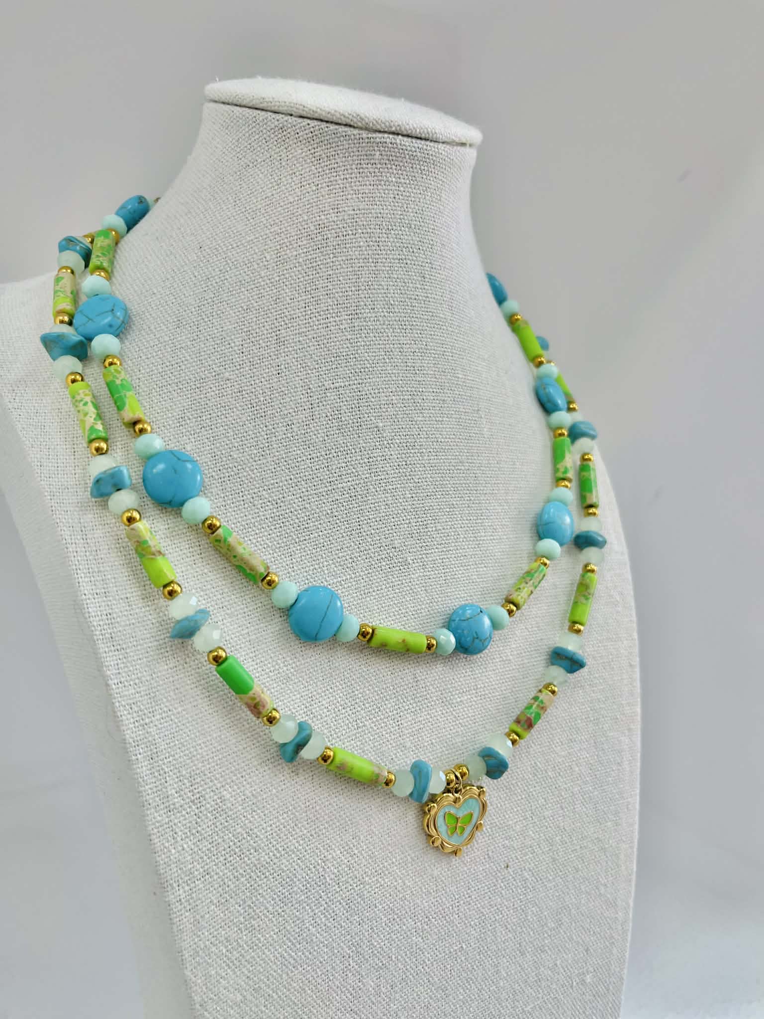 Charm heart & butterfly