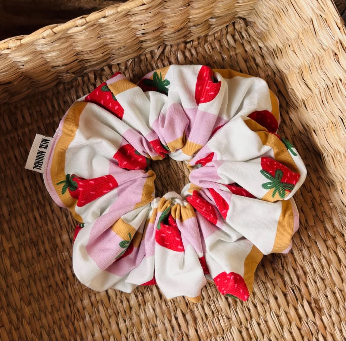 Strawberry Handmade Scrunchie
