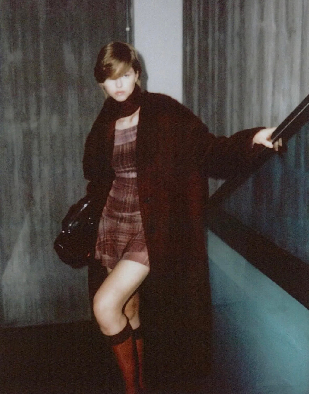 Burgundy Tulle Mini Dress