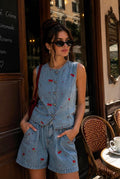 Cherry Denim Set