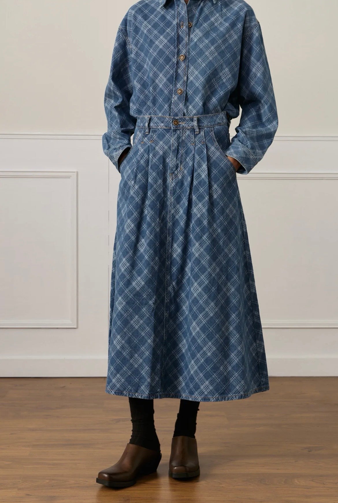 Plaid Denim Shirt
