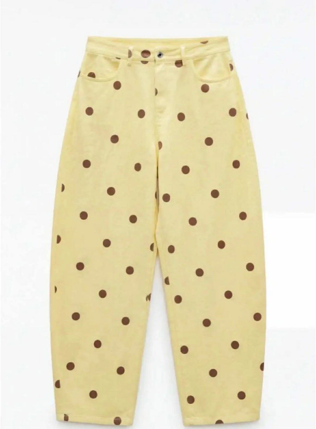 Lemon Polka Denim Pants