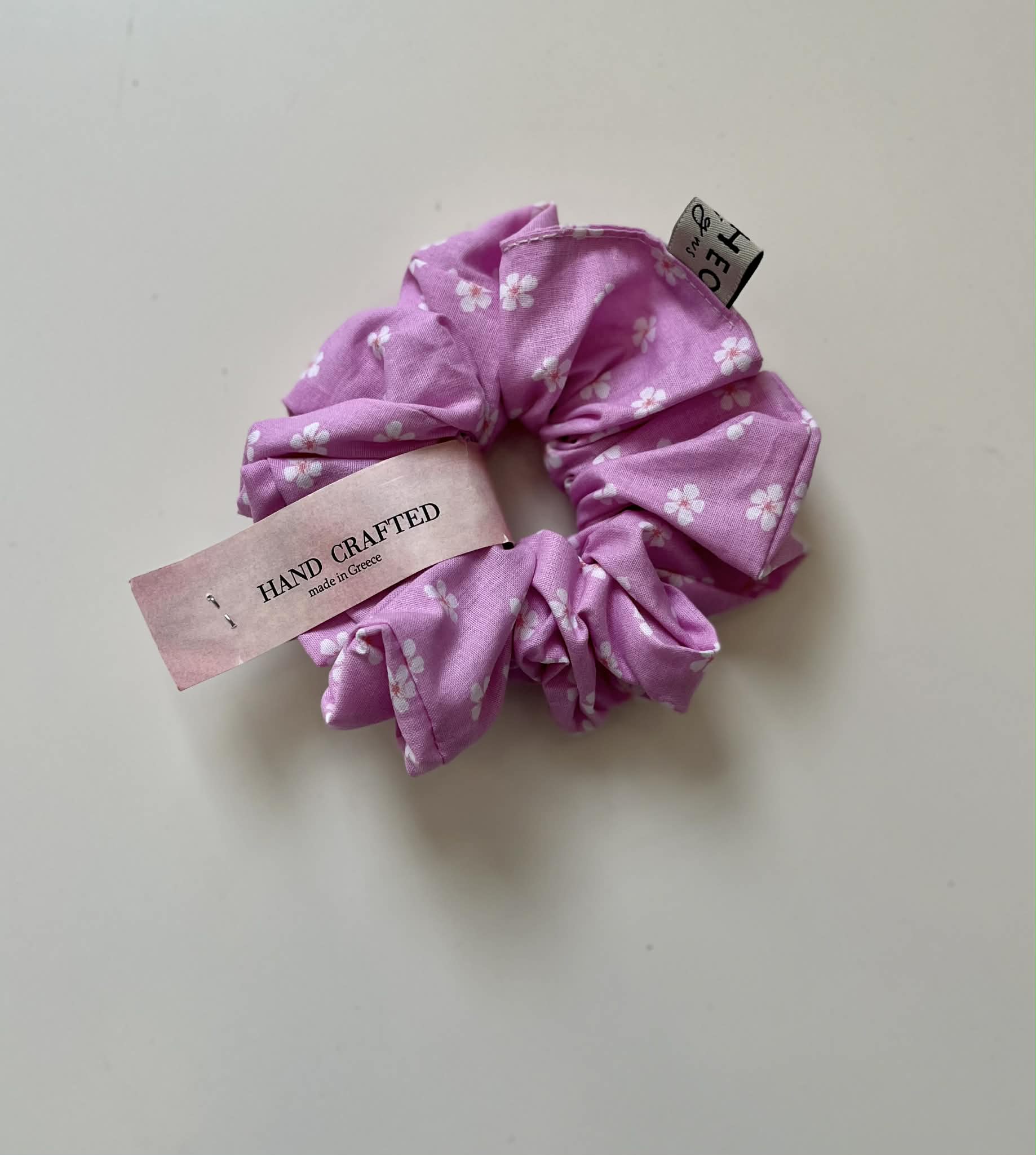 Handmade Scrunchie - Pink Flower