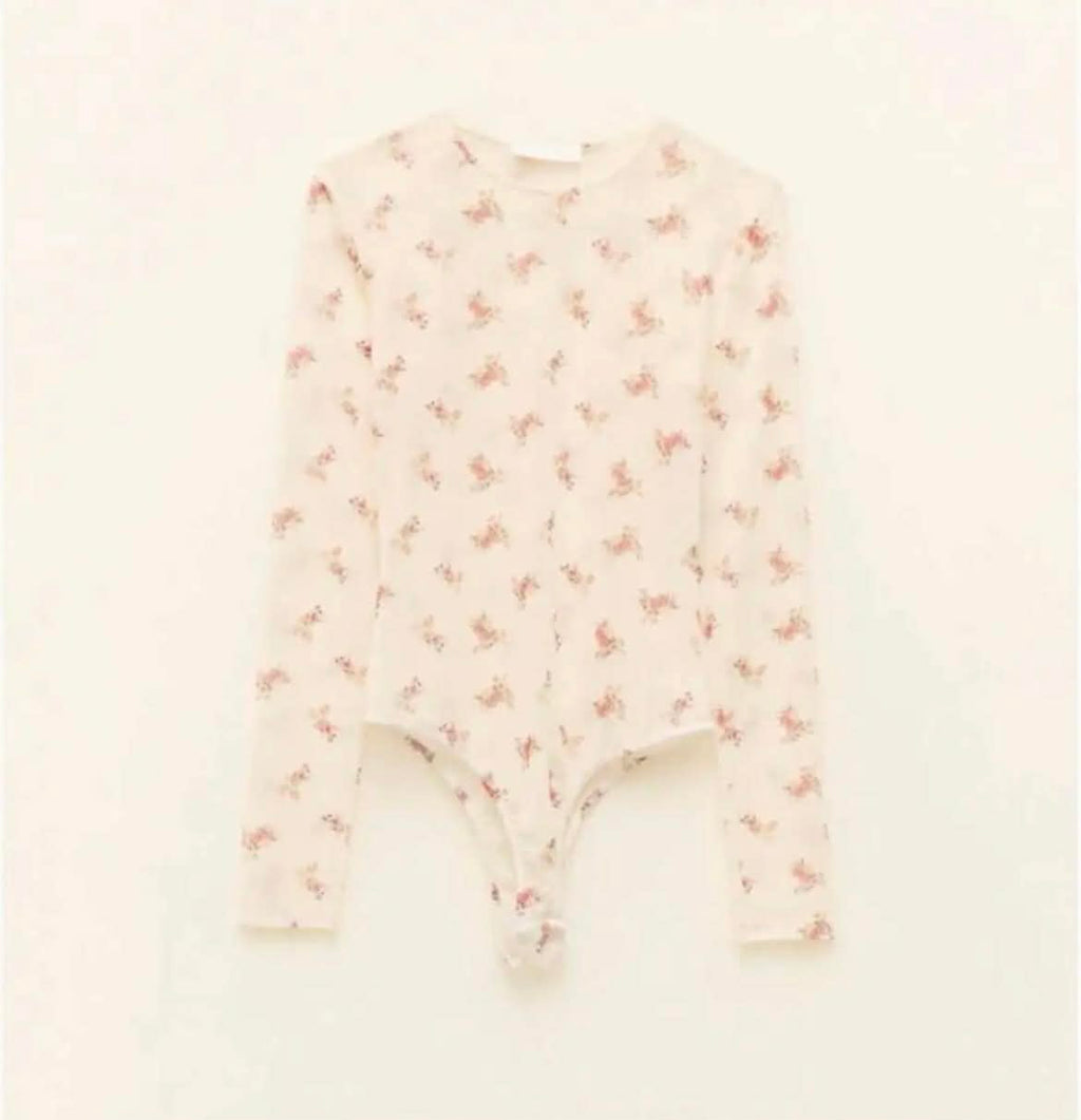 Lumina Romantic Floral Bodysuit – Διάφανο Κορμάκι με Λουλουδάκια