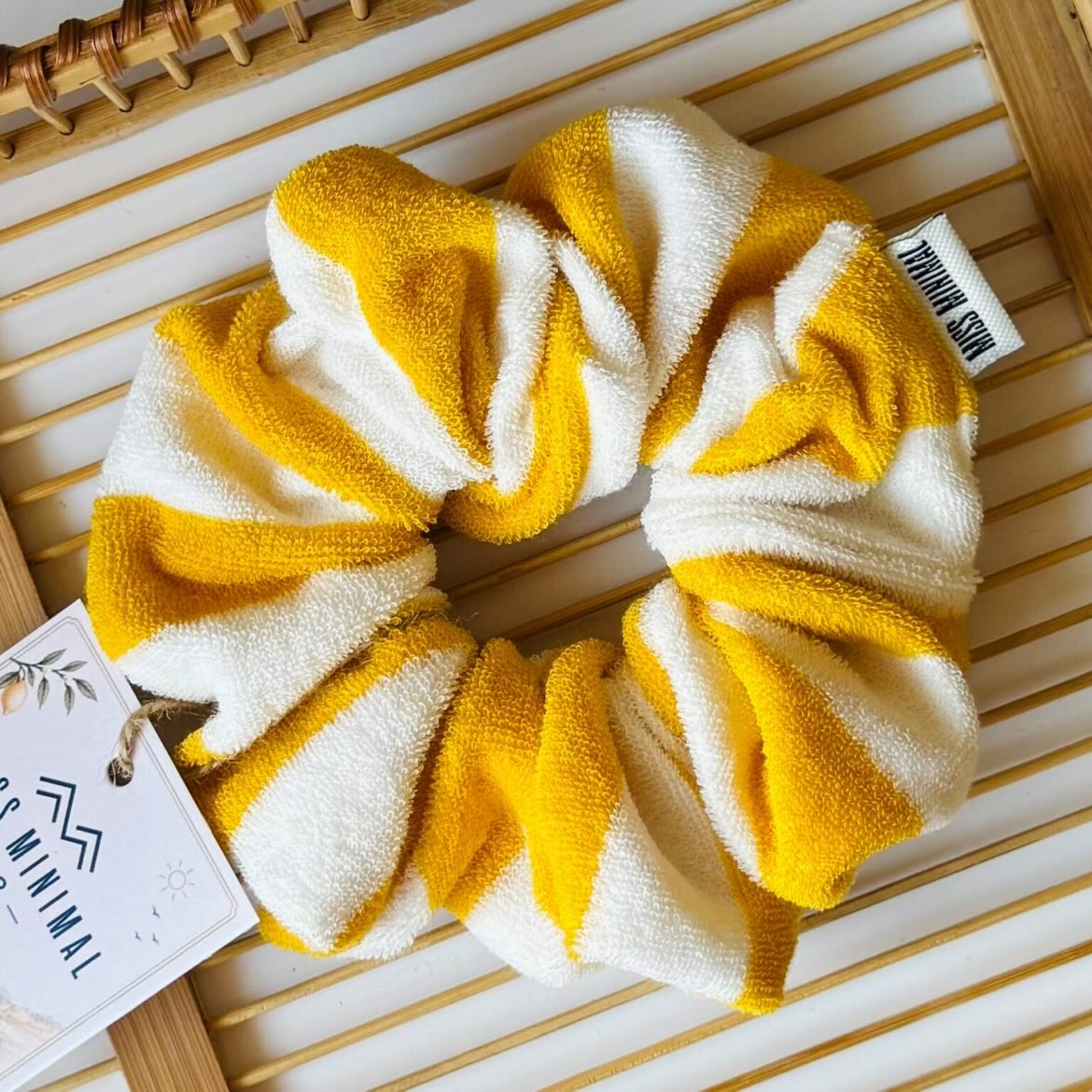 Towel White Yellow
