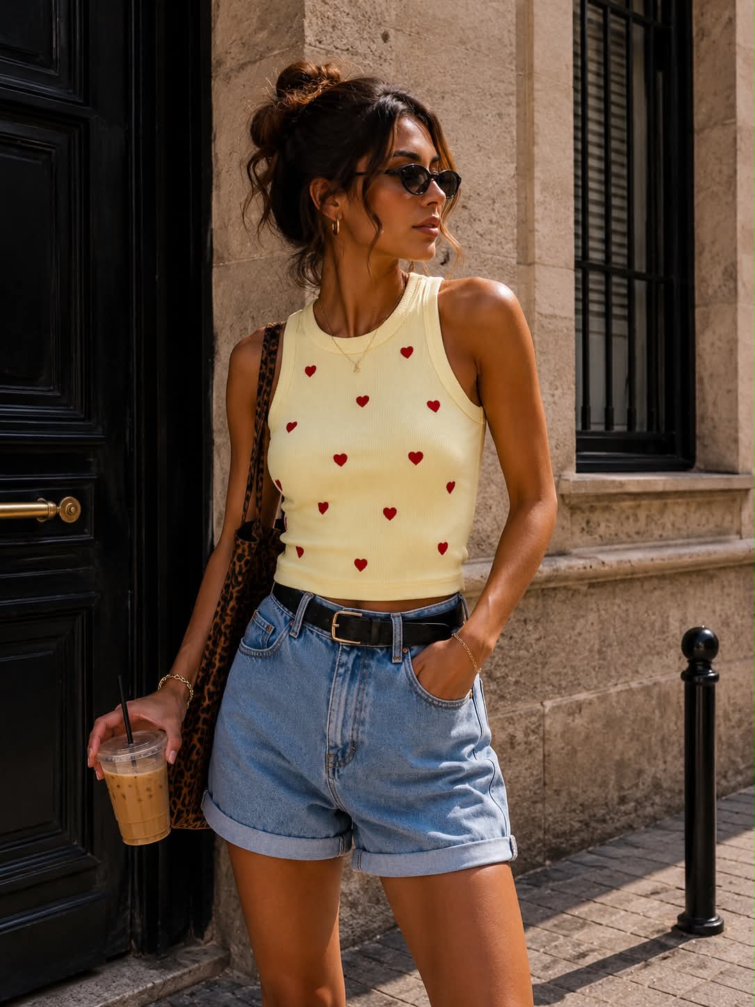 Yellow Hearts Top