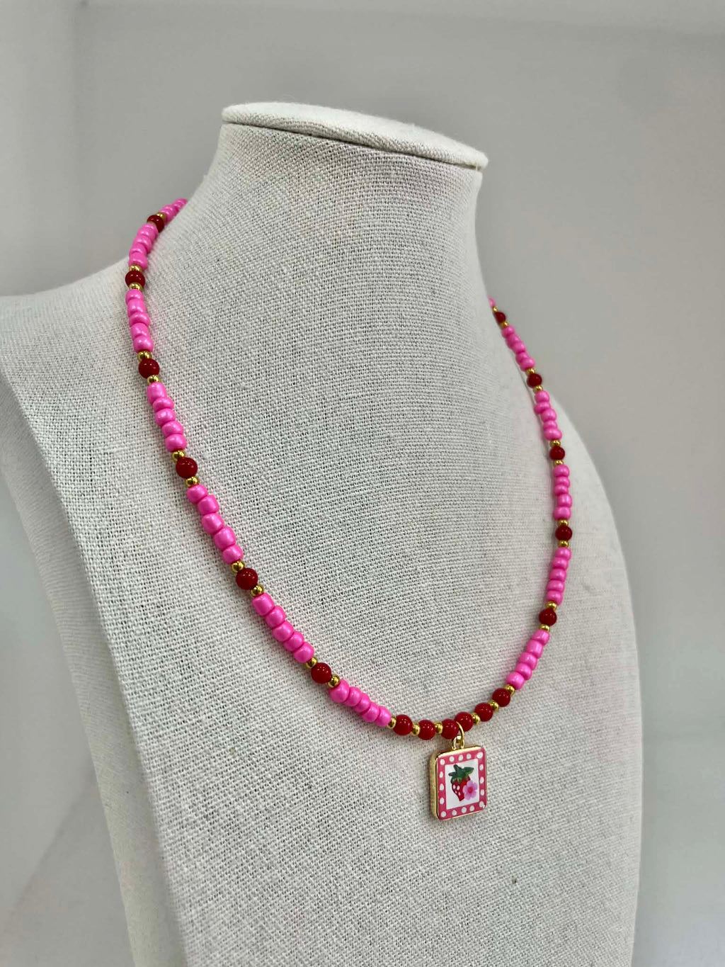 Strawberry Handmade Necklace