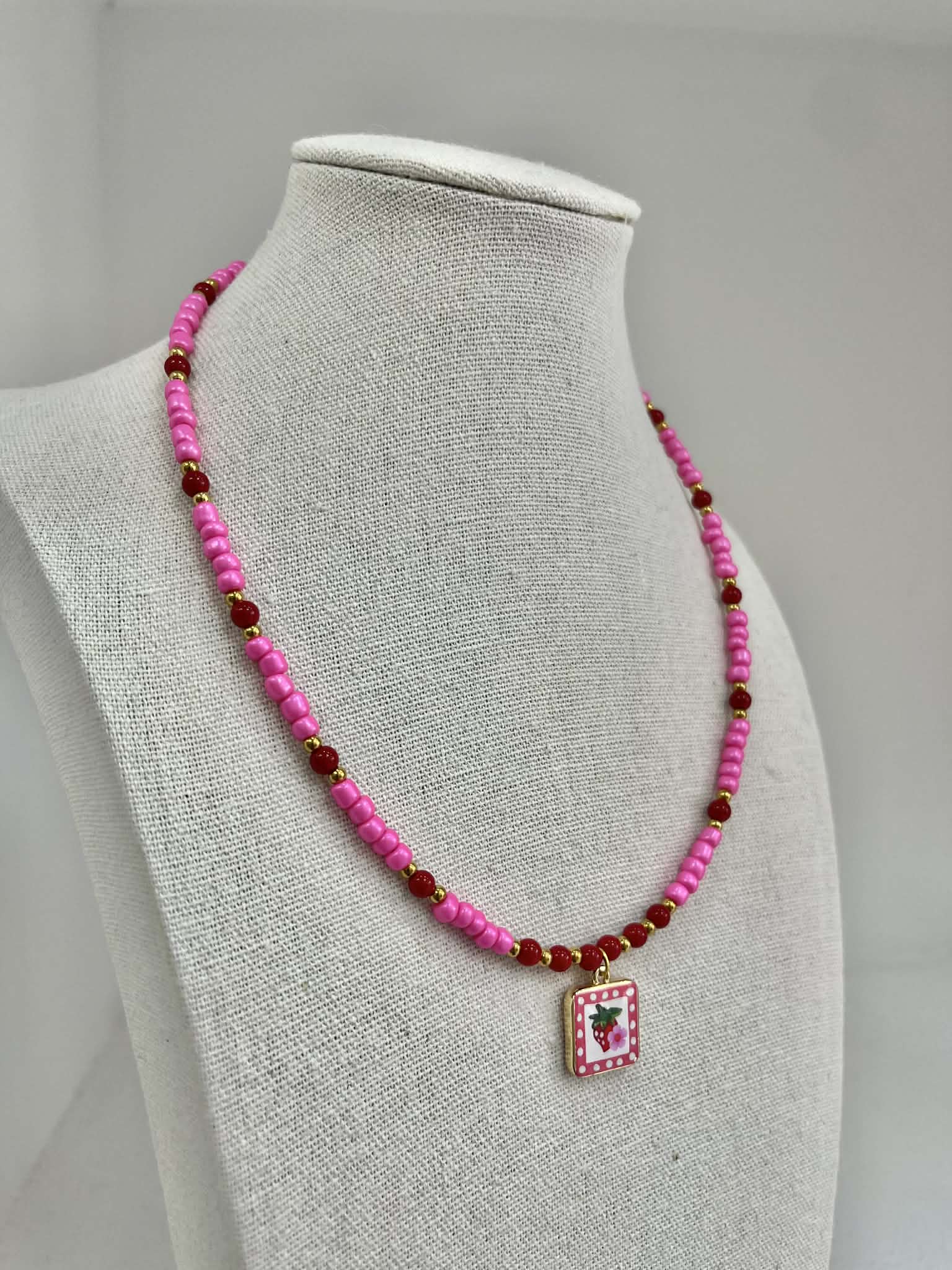 Strawberry Handmade Necklace