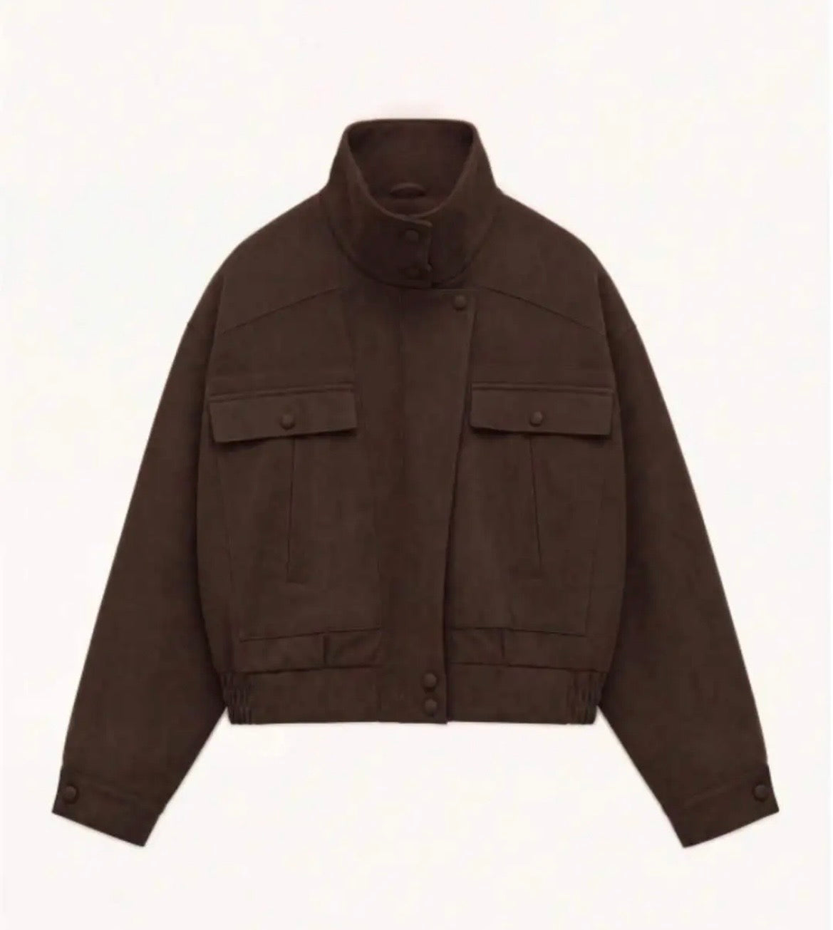 Brown Suede Effect Jacket
