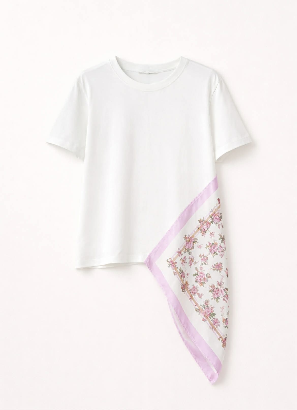 T-shirt εφέ μαντήλι
