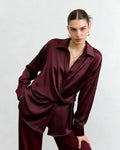Lumina Satin Wrap Shirt