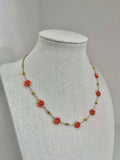 Flower Necklace - Peach