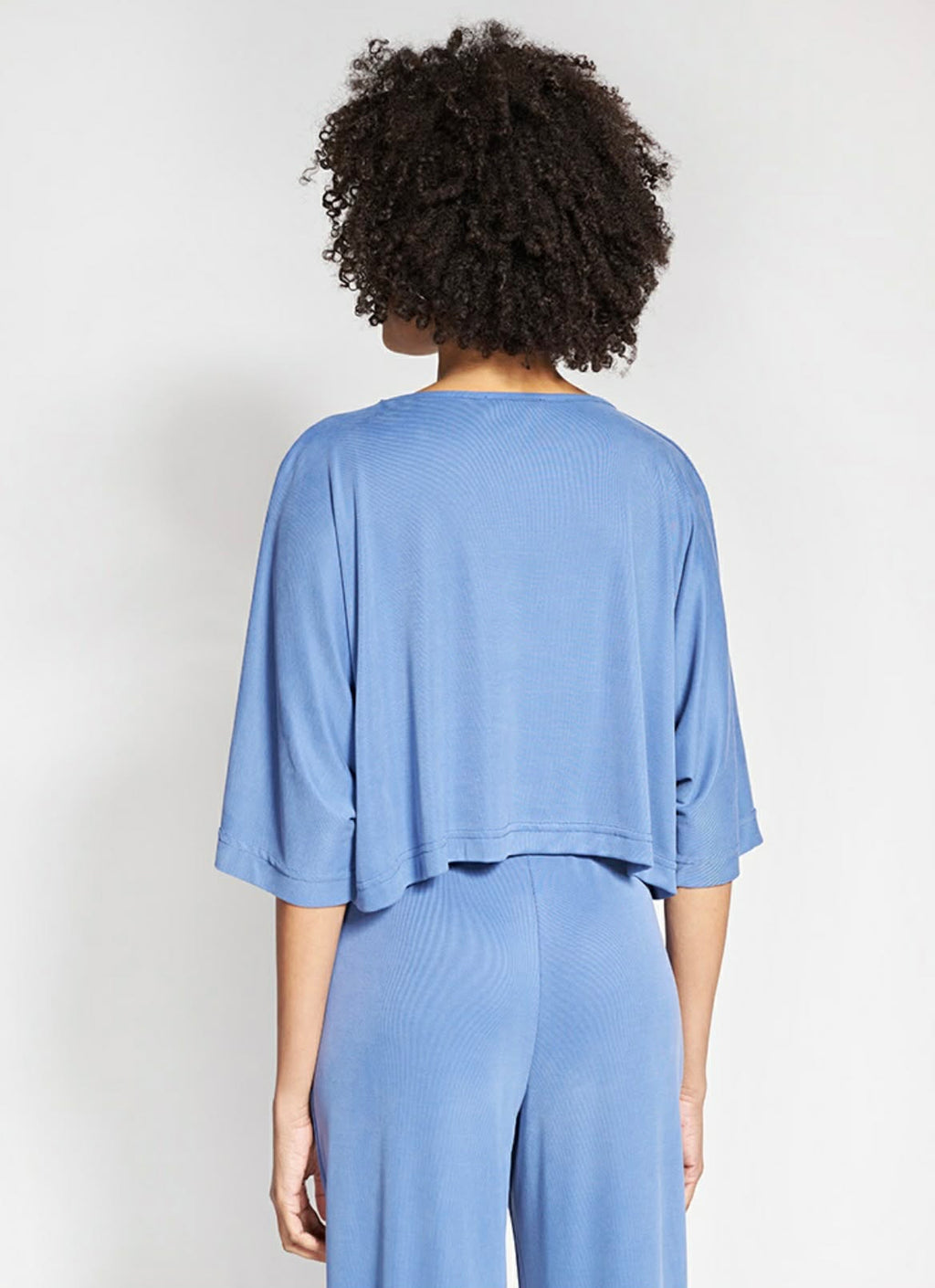 Crop Oversized Μπλούζα με Χαλαρή Εφαρμογή
