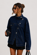 Denim Jacket με ασύμμετρο κλείσιμο