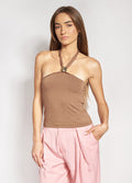 Halter Top Από Bamboo Καφέ