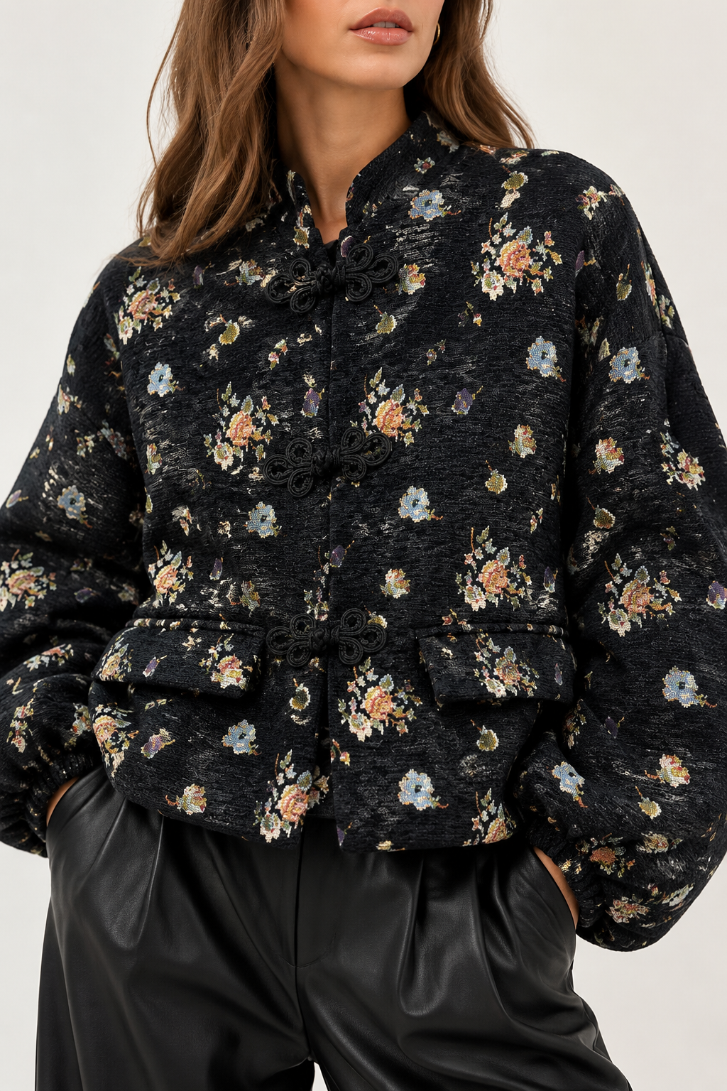 Floral Jacquard Jacket