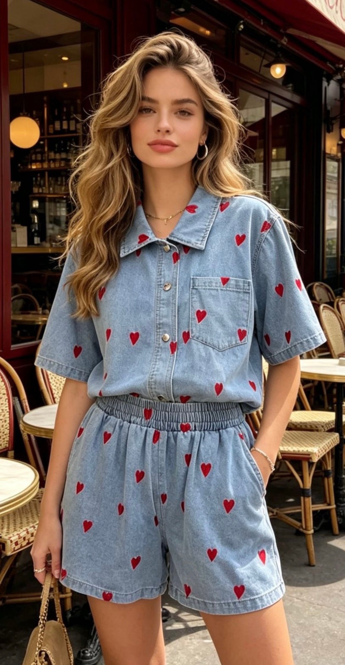 Heart Denim Set