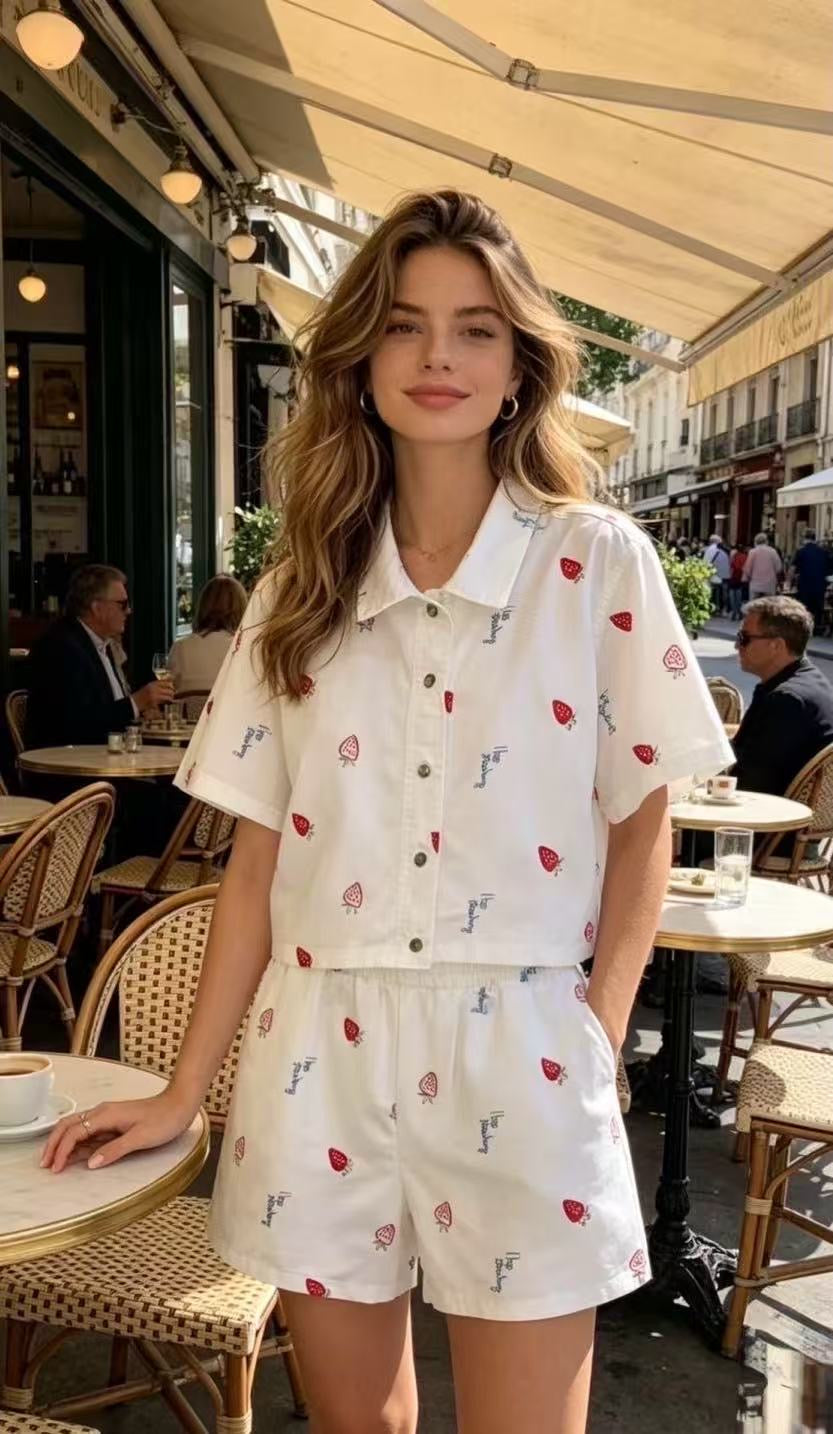 Denim Strawberry Set