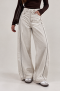 Ivory Wide Leg Jeans