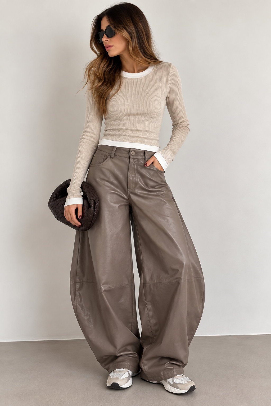 Leather Balloon Pants