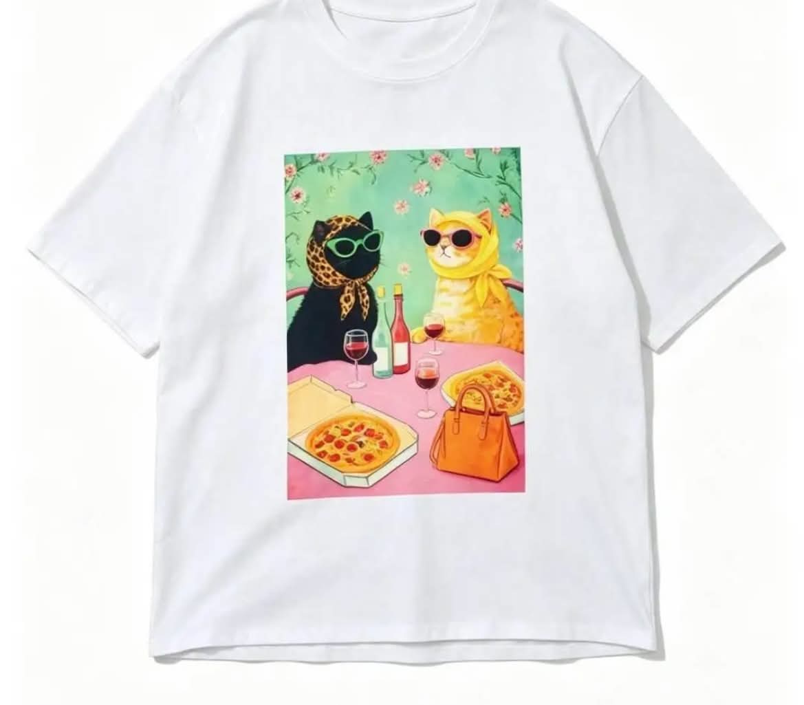 T-SHIRT CAT DINNER