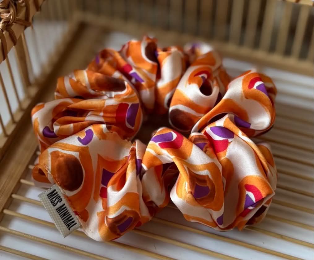 Orange Handmade Scrunchie