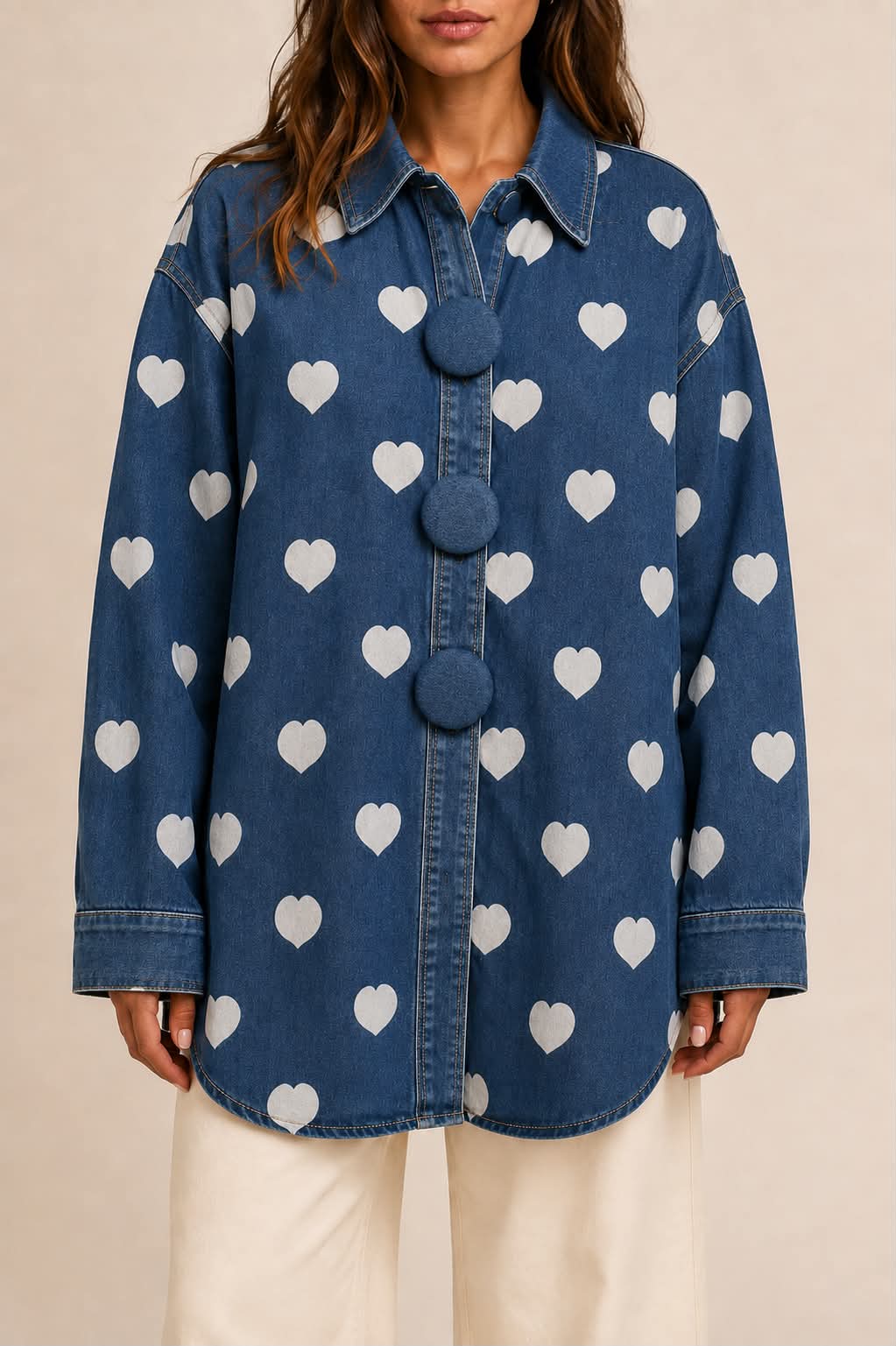 Heartbeat Oversized Denim Jacket