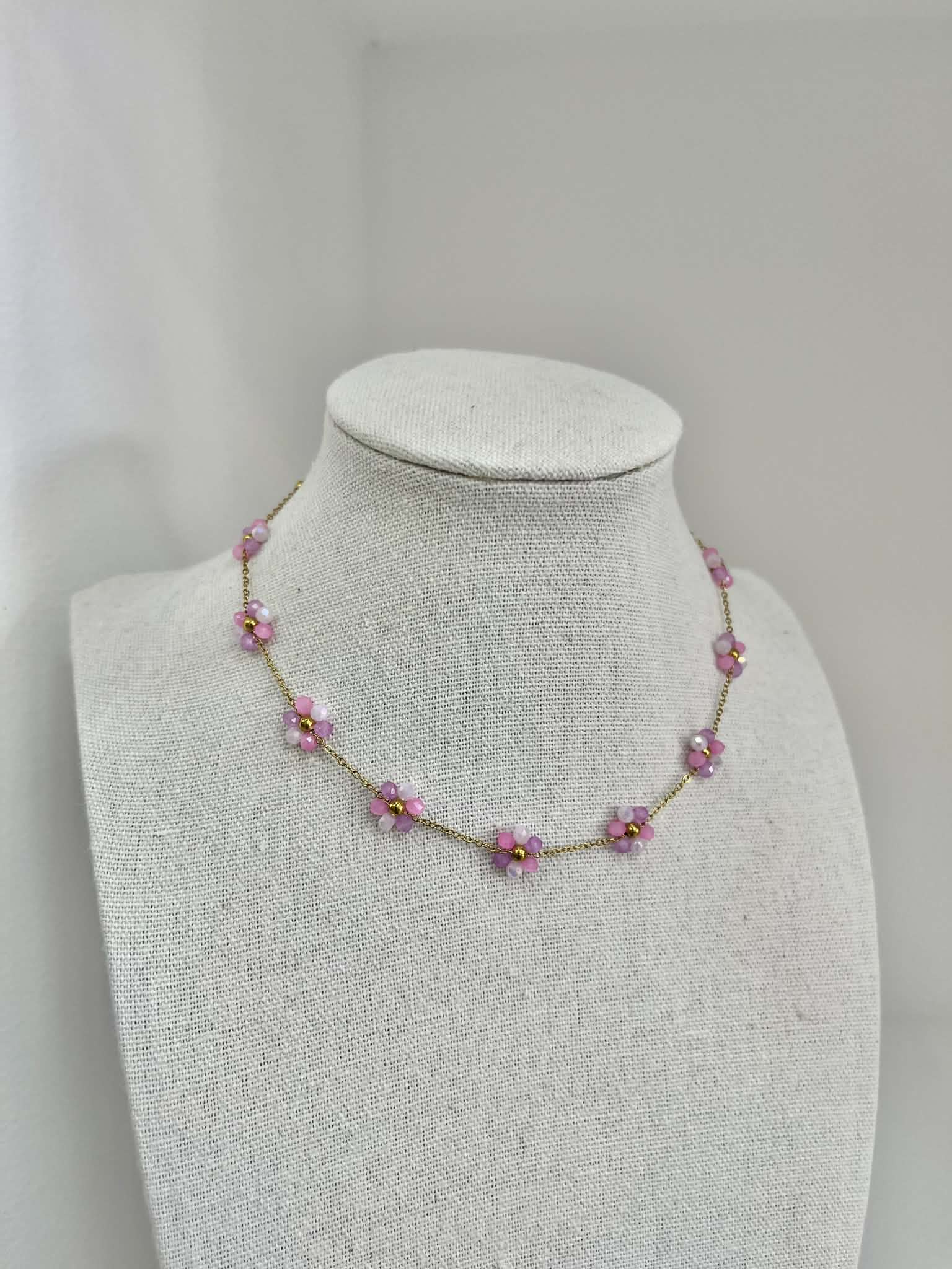 Flower Necklace - Pink