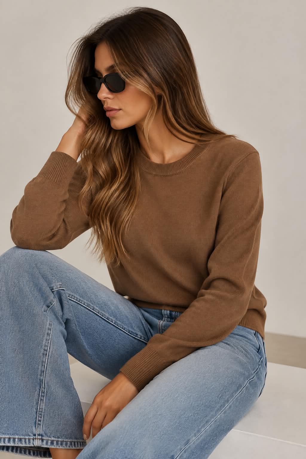 Soft Essential Knit Light Brown