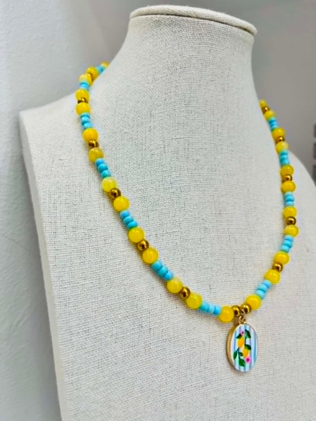 Blue Lemonade Necklace