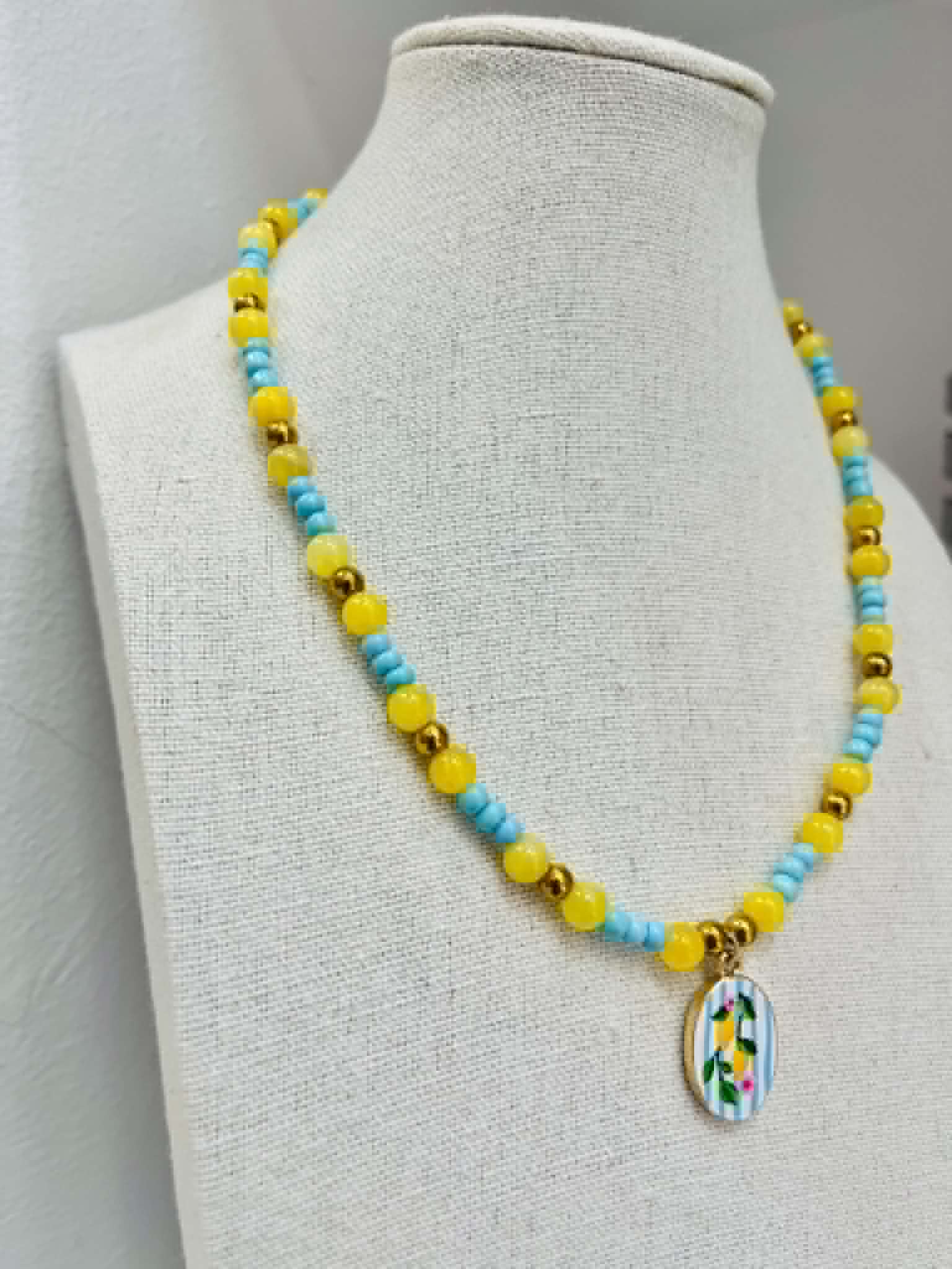 Blue Lemonade Necklace