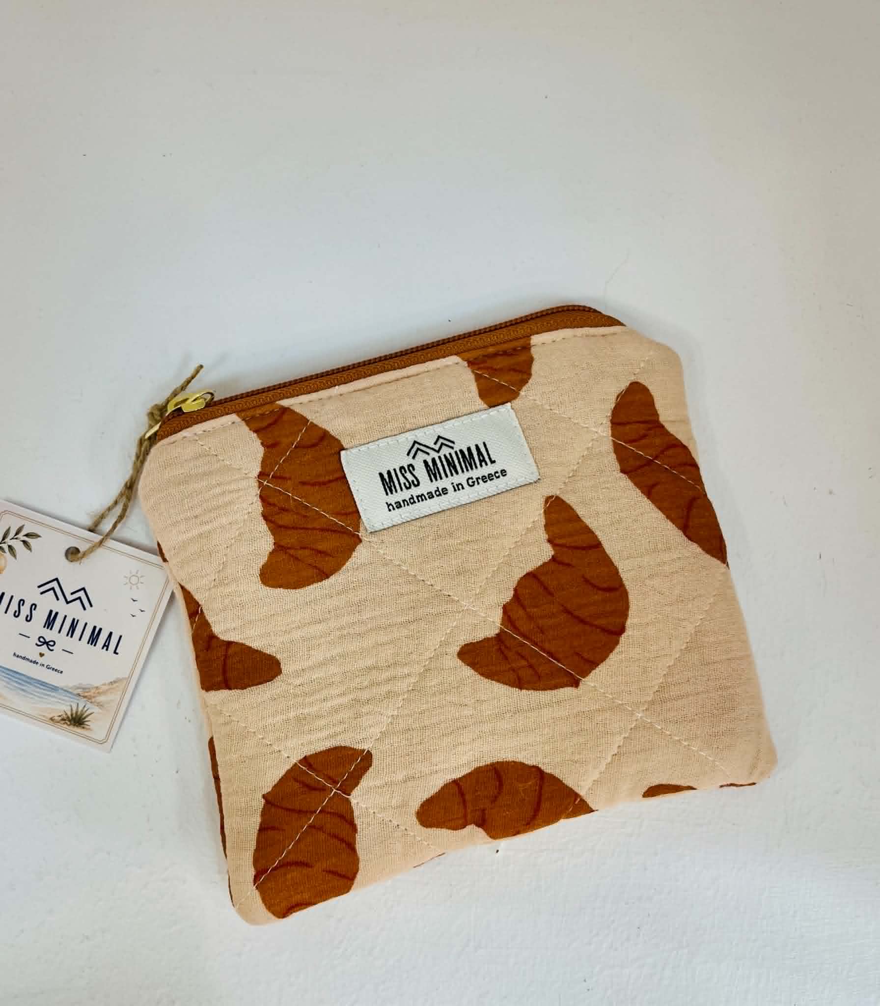 Croissant Mini Zipper Pouch